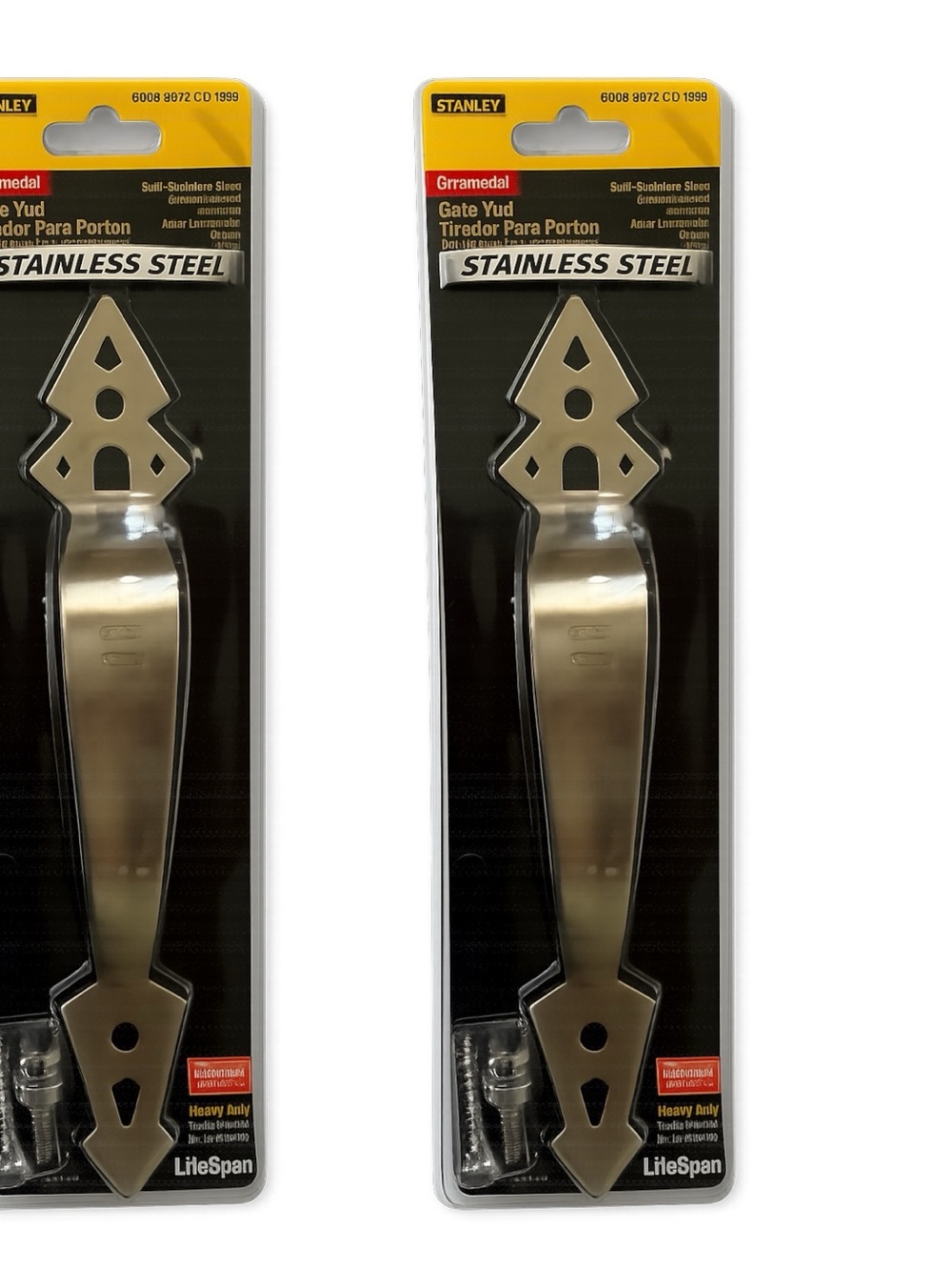 Stanley 11" Stainless Steel Ornamental Heavy Duty Gate Pulls Set Of 2 Handles